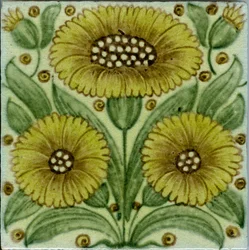 Bedford Park Gänseblümchen-Musterfliese (Keramik)